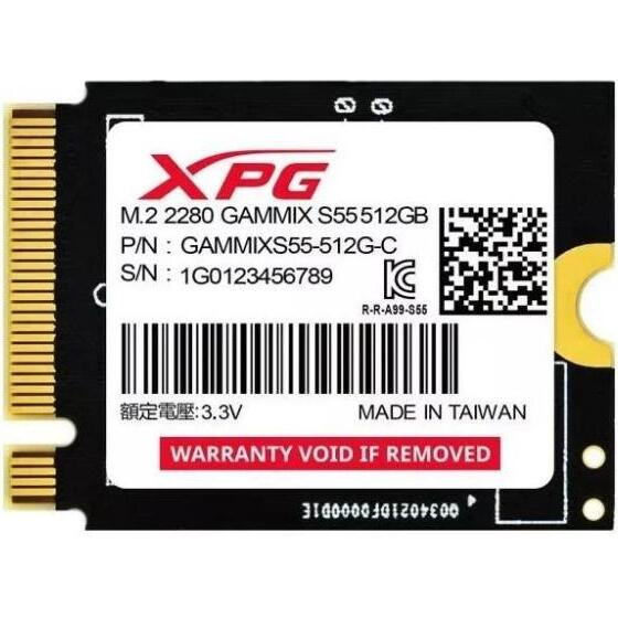 Adata Ssd Xpg Gammix S55 512g Pcie 4x4 5/3.8GB/s M223 - (SGAMMIXS55-512G-C)