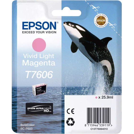 Ink Epson T7606 Ultrachrome Hd Vivid Light Magenta - 26ml - (C13T76064N10)