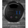 Icy Box 4-Port Usb 3.2 Desk Hub With Audio IN/Out Ports - (IB-HUB1403B)