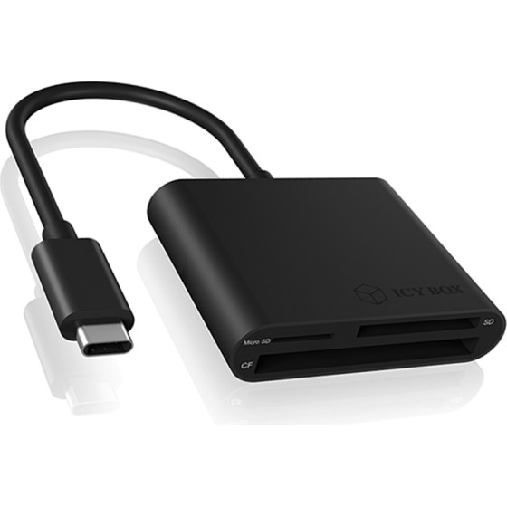 Icy Box TYPE-C 3.2 Multi Card Reader Black - (IB-CR301-C3)