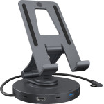 Icy Box Tablet And Smartphone Holder Up To 11' With 8IN1 Docking Station - (IB-TH100-DK)
