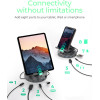 Icy Box Tablet And Smartphone Holder Up To 11' With 8IN1 Docking Station - (IB-TH100-DK)