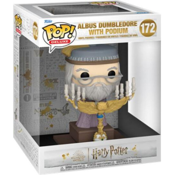 Funko Pop! Movies: Harry Potter - Albus Dumbledore with Podium #172 Deluxe - (60027)
