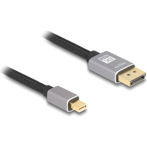 DeLock ������� Mini Displayport �� Displayport 8K/60Hz, 32.4 Gbps, 2m, ����� - (81092)