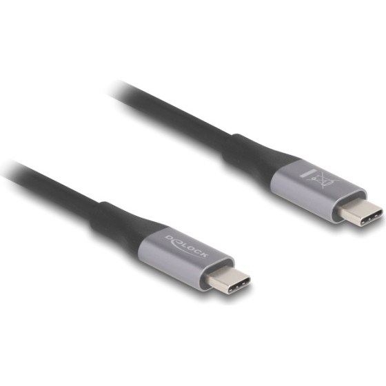 DeLock ������� USB-C 240W, 40 Gbps, 8K, 1m, E-Marker, ����� - (81191)