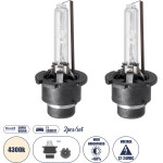 GloboStar D2S/D2C ������ �����������, ������������ & �������� Xenon Super Vision High Brightness +60% Hid 35W 3200lm IP20 ������ ����� 4300K - ��� 2 �������� - (84024)