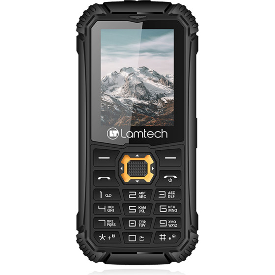 Lamtech 2G Dual Sim Rugged Phone 1800MAh BLACK/Orange - (LAM114543)