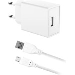 iNOS ��������� �������� �� ����� Usb A 12W & Micro Usb ������� 1m ����� - (0020223)
