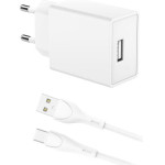 iNOS ��������� �������� �� ����� Usb A 12W & Usb C ������� 1m ����� - (0020223)