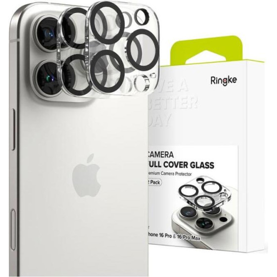 Ringke Tempered Glass Full Face ��� ������� ������� Apple Iphone 16 Pro/ 16 Pro Max ������� (2 ���) - (0040577)