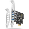 Axagon PCEU-430RS Pcie Adapter 4X USB3.0 UASP, RENESAS, 15-Pin Sata Power SUPPLY