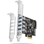 Axagon PCEU-430RS Pcie Adapter 4X USB3.0 UASP, RENESAS, 15-Pin Sata Power SUPPLY