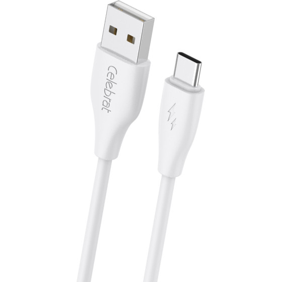 Celebrat ������� USB-C �� Usb CB-31A, 15W, 480Mbps, 1m, ����� - (CB-31A-C-WH)