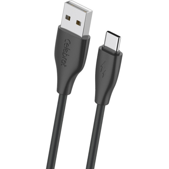 Celebrat ������� USB-C �� Usb CB-31A, 15W, 480Mbps, 1m, ����� - (CB-31A-C-BK)