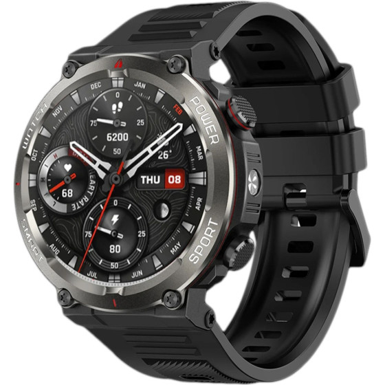 BlackView MULTI-Function Smartwatch With Flash Light And Gr Menu Black - (W50PRO-B)