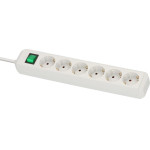 Brennenstuhl Eco-Line ��������� ��������� 6 ������ �� �������� ��� ������� 1,5m/ H05VV-F/ 3G1,5 White - (1159520015)