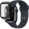 Volte-Tel Tempered Glass Apple Watch 45mm 1.9'' 9H 0.30mm Pc Edge Cover With Key 3D Full Glue Full Cover BLACK