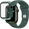 Volte-Tel Tempered Glass Apple Watch 45mm 1.9'' 9H 0.30mm Pc Edge Cover With Key 3D Full Glue Full Cover KHAKI