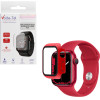 Volte-Tel Tempered Glass Apple Watch 45mm 1.9'' 9H 0.30mm Pc Edge Cover With Key 3D Full Glue Full Cover RED