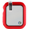 Volte-Tel Tempered Glass Apple Watch 45mm 1.9'' 9H 0.30mm Pc Edge Cover With Key 3D Full Glue Full Cover RED
