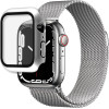 Volte-Tel Tempered Glass Apple Watch 45mm 1.9'' 9H 0.30mm Pc Edge Cover With Key 3D Full Glue Full Cover SILVER