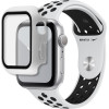 Volte-Tel Tempered Glass Apple Watch 45mm 1.9'' 9H 0.30mm Pc Edge Cover With Key 3D Full Glue Full Cover WHITE