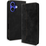 Bodycell Book Case Pu Leather Iphone 16 Plus Black - (BB-00156)