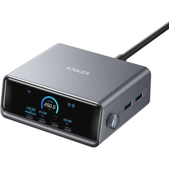 Anker Desktop Charger Prime 250W 6 Ports With Display - (A2345341)