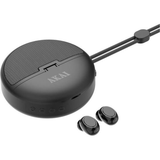 Akai �������� in-Ear ��������� ��� ������ ����� �� Bluetooth, USB, AUX, TF, �ws ��� Handsfree - (BTE-J500BT)