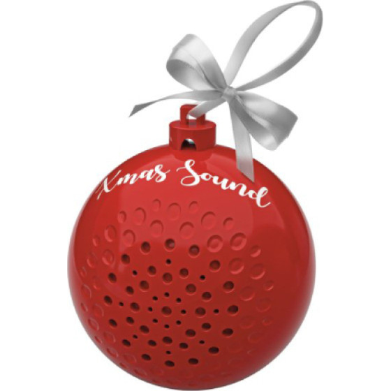 SBS Music Hero Christmas Ball Wireless Speaker 3W Red - (MHSPXMASBALLR)
