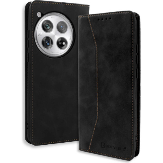 Bodycell Book Case Pu Leather Oneplus 12 5G Black - (BB-00165)