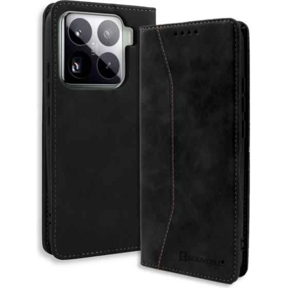 Bodycell Book Case Pu Leather Xiaomi 15 5G Black - (BB-00183)