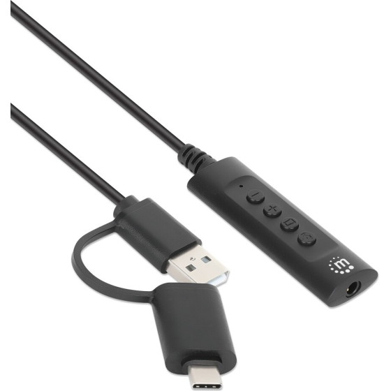 Techly IUSB-DAC-Combo - USB-C & USB-A �� 3.5mm Jack �������