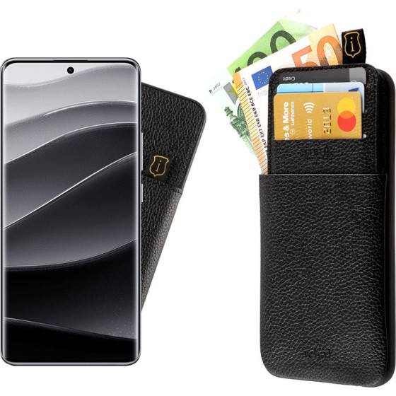 Idol 1991 ���� Xiaomi Redmi Note 14 Pro Plus 5G 6.67'' ANTI-Rfid Leather Smart Wallet Full Camera Protection BLACK