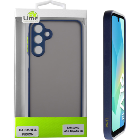 Lime Successories Lime ���� Samsung A16 4G A165/A16 5G A166 6.7'' Hardshell Fusion Full Camera Protection Blue With Yellow KEYS