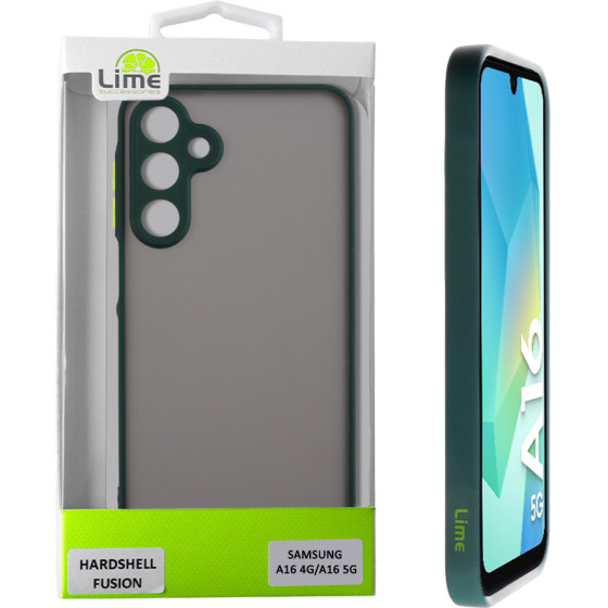 Lime Successories Lime ���� Samsung A16 4G A165/A16 5G A166 6.7'' Hardshell Fusion Full Camera Protection Green With Yellow KEYS