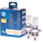 M-Tech ����� Led H4 12V IP65 6.000K 4.600lm Led Set Pro Smart Series - 2 ���. - (LSPROS4)