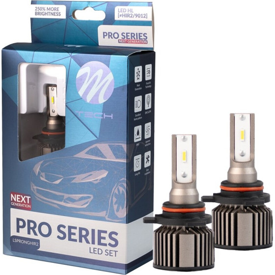 M-Tech ����� Led HIR2 9012 12V 40W IP65 5.700K 5.200lm Osram Led Set Pro Next Generation - 2 ���. - (LSPRONGHIR2)