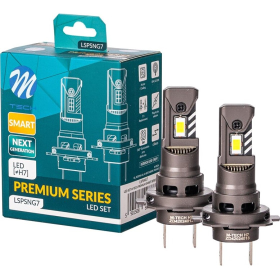 M-Tech ����e� Led H7 12V 6.000K 35W 4.000lm Led Canbus CSP3570 Pr���um Smart Series - 2 ���. - (LSPSNG7)