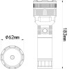 M-Tech ����� ������ 1x15W 413lm IP65 183mm �62mm 6000mAh Li-Ion Tactical Laser Flashligh - 1 ���. - (TLF105)