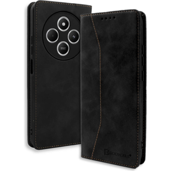 Bodycell Book Case Pu Leather Xiaomi Redmi 14C 4G Black - (BB-00192)