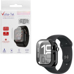 Volte-Tel Tempered Glass Apple Watch 10 46mm 1.96'' 9H 0.30mm Pc Edge Cover With Key 3D Full Glue Full Cover BLACK