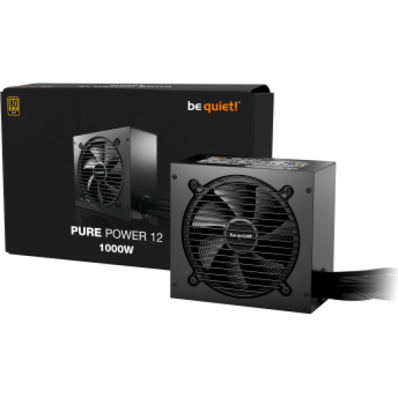 Bequiet Psu Pure Power 12 1000W GOLD, Exceptionally Silent 12CM FAN, 10YW. - (BP005EU)