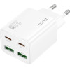Hoco ��������� �������� �� 4 ������� �������� 2xUSB-C 20W + 2x USB-A 20W ������ - (N55 Fundador)
