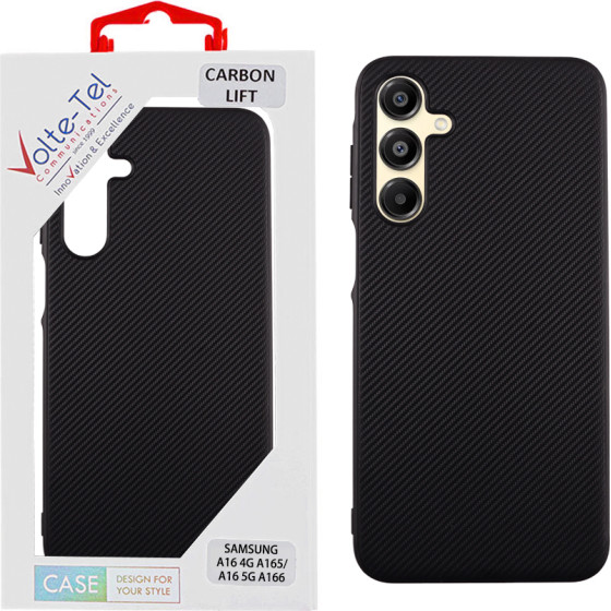 Volte-Tel ���� Samsung A16 4G A165/A16 5G A166 6.7'' Carbon Lift Camera Guard Protection BLACK