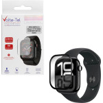 Volte-Tel Tempered Glass Apple Watch 10 42mm 1.77'' 9H 0.30mm Pc Edge Cover With Key 3D Full Glue Full Cover BLACK