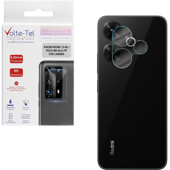 Volte-Tel Tempered Glass Xiaomi Redmi 13 4G / Poco M6 4G 6.79'' 9H 0.30mm For CAMERA