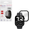 Volte-Tel Tempered Plexi Glass Apple Watch 10 42mm 3D Edge 1.77'' 9H 0.30mm Full Glue Full Cover BLACK