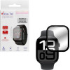 Volte-Tel Tempered Plexi Glass Apple Watch 10 46mm 3D Edge 1.96'' 9H 0.30mm Full Glue Full Cover BLACK