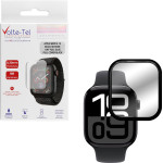 Volte-Tel Tempered Plexi Glass Apple Watch 10 46mm 3D Edge 1.96'' 9H 0.30mm Full Glue Full Cover BLACK